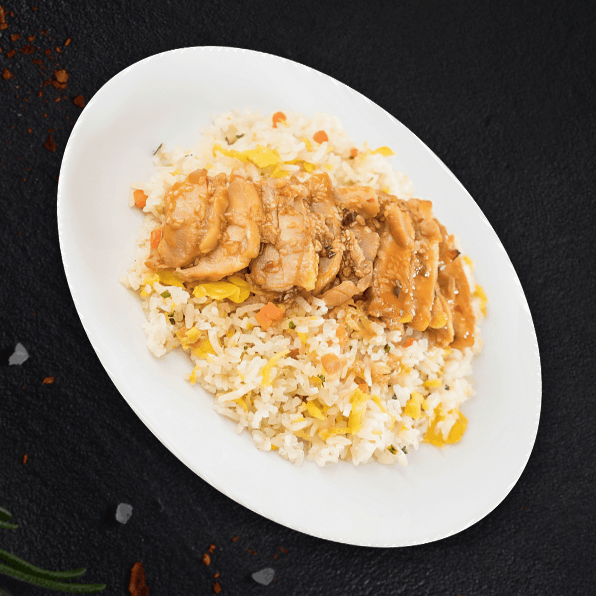 Singapore Chicken Fried Rice