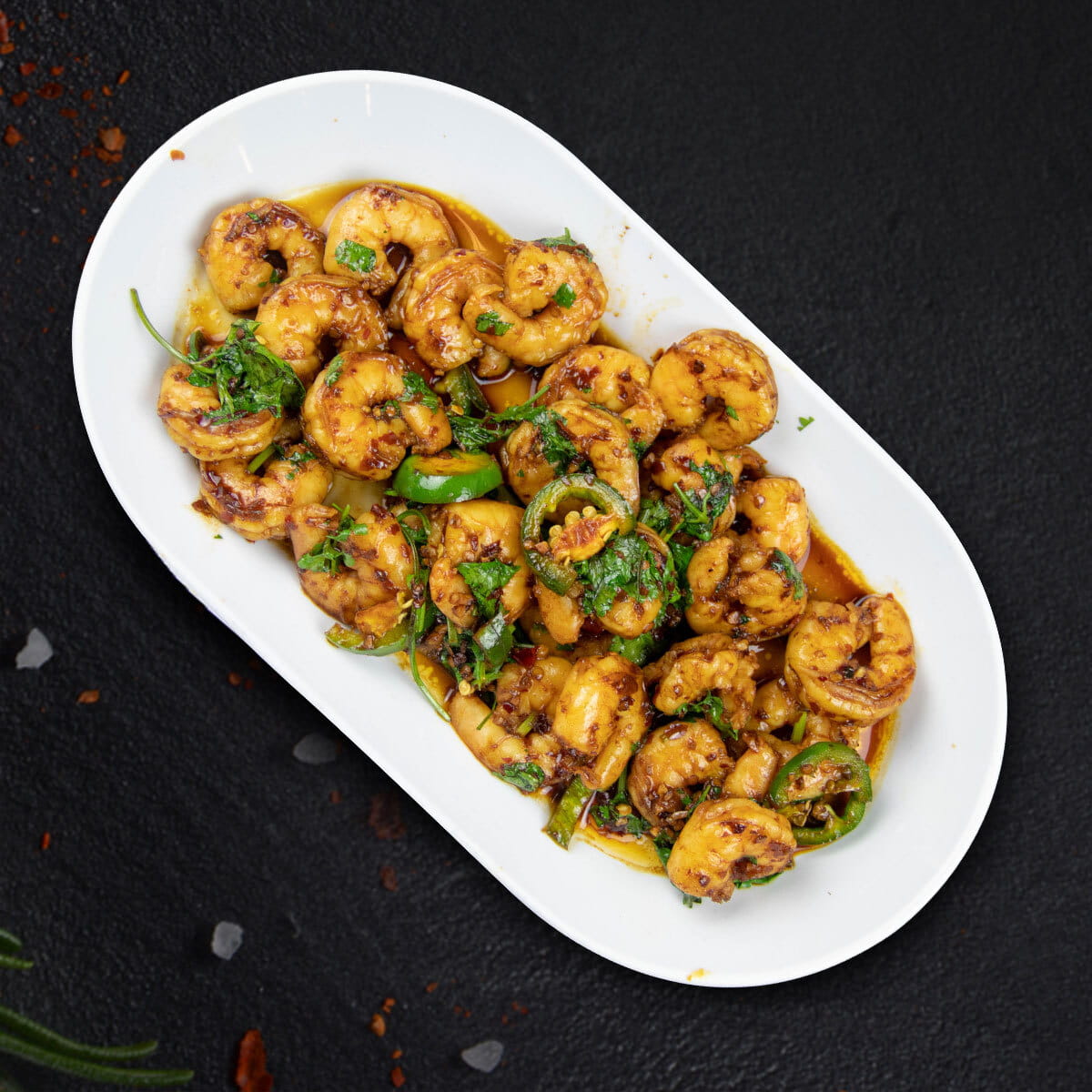 Manchurian Shrimp Dry